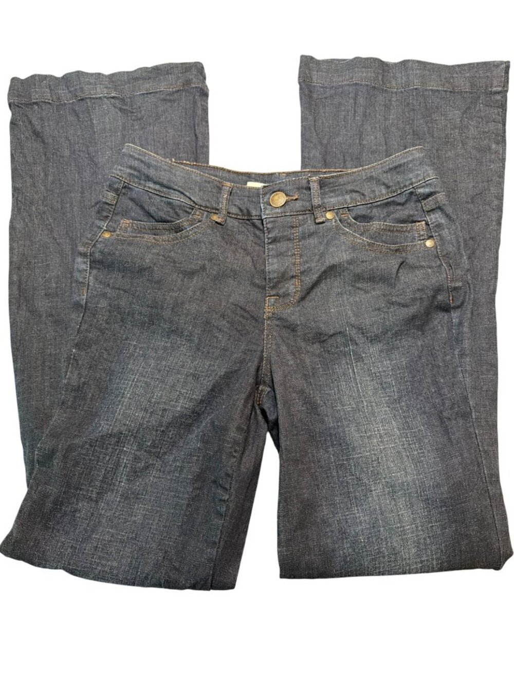 Jones New York Jeans Thompson Street Flare Dark Blue Denim Womens Size 4